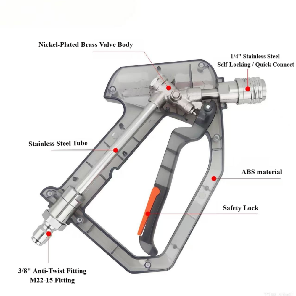 Pressure washer gun - Foam cannon attachment